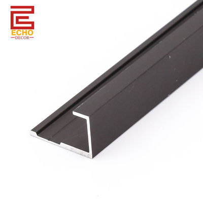 chất lượng  Decorative Wall Panel Trim Matte Black Aluminium End Cap Trim For PVC Panel nhà máy sản xuất