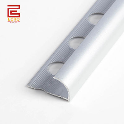 Nhôm Anodized bạc bên ngoài góc Trim Bullnose Edge Tile Trim