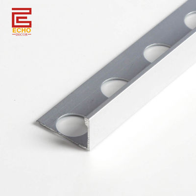 10mm nhôm thẳng cạnh gạch Trim Minimalistic đánh bóng Chrome Edge Strip
