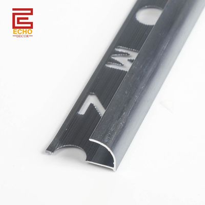 Thiết kế trang trí Nickel Grey Bullnose Tile Edge Trim Profile Round Tile Edge Trim