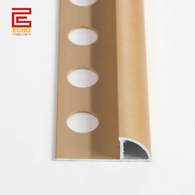Đồng vàng kim loại bút chì gạch kết thúc Trim nhôm 6063 gạch cạnh Trim cho Backsplash