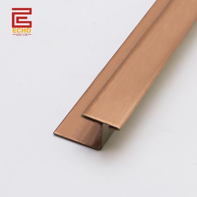 Metal Ceramic Tile To Tile Floor Trim Rose Gold 3m sàn và trang trí