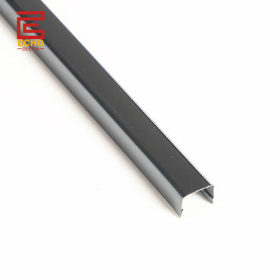 Thép không gỉ Tile Border Trim Metal Mirror Đen hình U Tile Trim