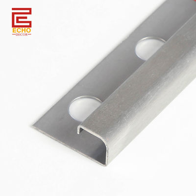Xanh kim loại gạch cạnh dải 304 thép không gỉ gạch chải 12,5mm
