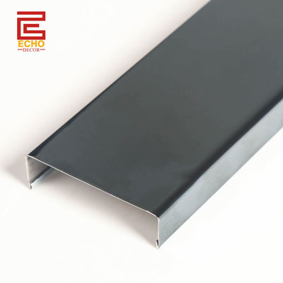 Flat Listello thép không gỉ gạch Trim 100mm rộng Đen gạch cạnh đúc