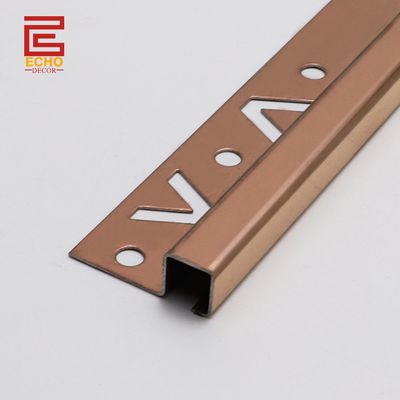 Nhà ở Brozne thép không gỉ Quadrat Edge Tile Trim 2.5m Tile bên ngoài góc Edge Trim