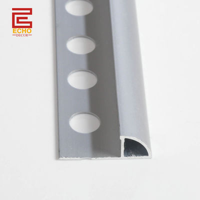 Matte Silver Quarter Round Tile Trim Aluminum Tile Bên ngoài góc cạnh Trim 10mm