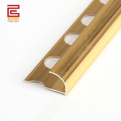 Trang trí đánh bóng vàng tròn gạch nhôm 12mm cho góc hoàn thiện
