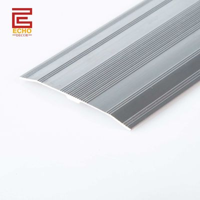 Dải chuyển tiếp sàn rộng màu bạc bằng kim loại Thanh ngưỡng cửa đúc cho gạch