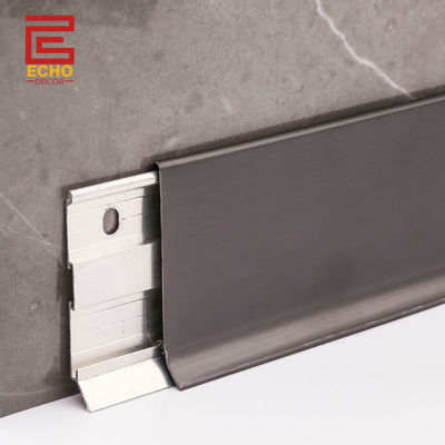 Thép không gỉ Grey Skirting Board Profile 12mm Skirting Board Băng cạnh
