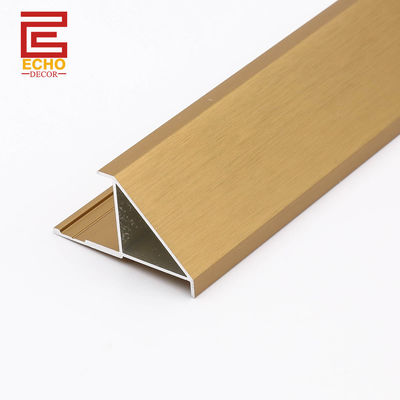 Matte Gold Wall Panel Corner Trim Molding 10mm Aluminium bên ngoài Corner Trim