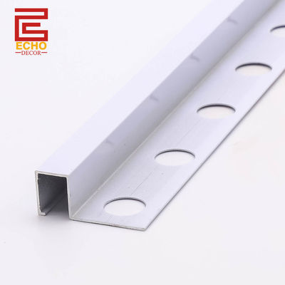 Bên ngoài góc nhôm hình vuông Metal Edge Tile Trim 10mm trắng