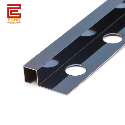 Quảng trường Edge Stainless Steel Tile Trim Wall Tile End Trim màu đen
