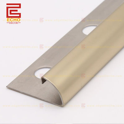 Ngói thép không gỉ Trang trí tường phòng tắm Gạch viền viền vàng