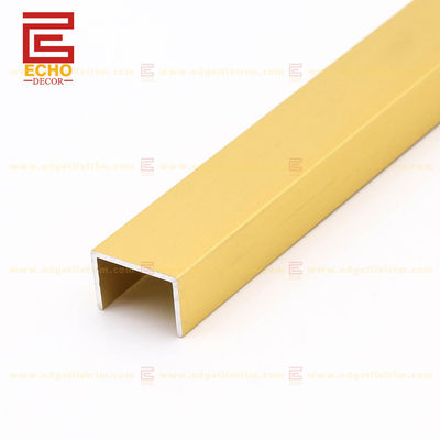 Đèn trang trí cạnh vàng mờ U hình dạng nhôm Tile Trim5