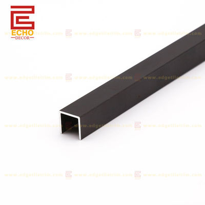 Extrusions Aluminium Tile Trim U Channel Metal Profile 12mm Đen