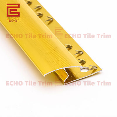 Đá nhôm Lvt Tile To Carpet Trim Metal Gold Carpet Edge Strip