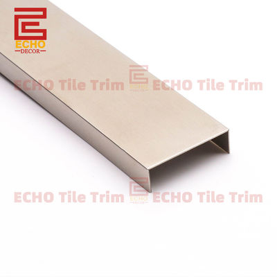 Phòng tắm bạc thép không gỉ Listello Border Edge Tile Trim