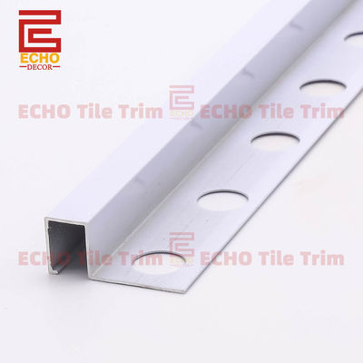 Đồ gốm trang trí cạnh vuông gạch nhôm Trim Profiles trắng