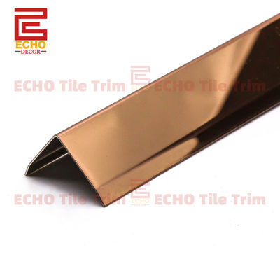 Chiều dài 2-3m / Tùy chỉnh bên ngoài thép không gỉ gạch Trim Ss góc đúc với bảo trì thấp lợi thế vàng hồng