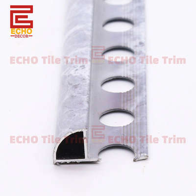 Aluminum Rounded Edge Tile Trim Stone Effect 8-12mm