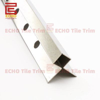 Mirror Silver Stainless Steel Square Edge Tile Trim