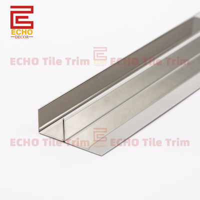 Thép không gỉ hình F Tile Trim 9-12mm cho tấm thủy tinh